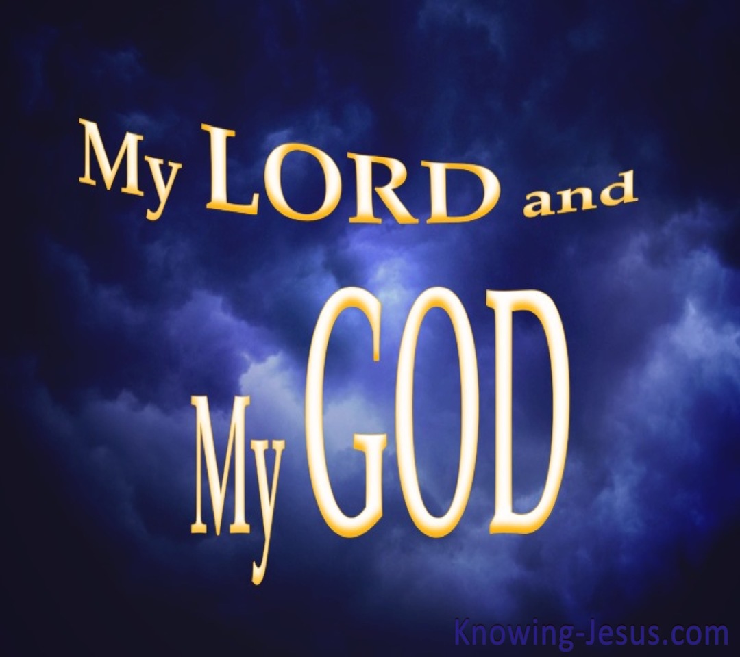 John 20:28  My Lord and My God (devotional) (blue)